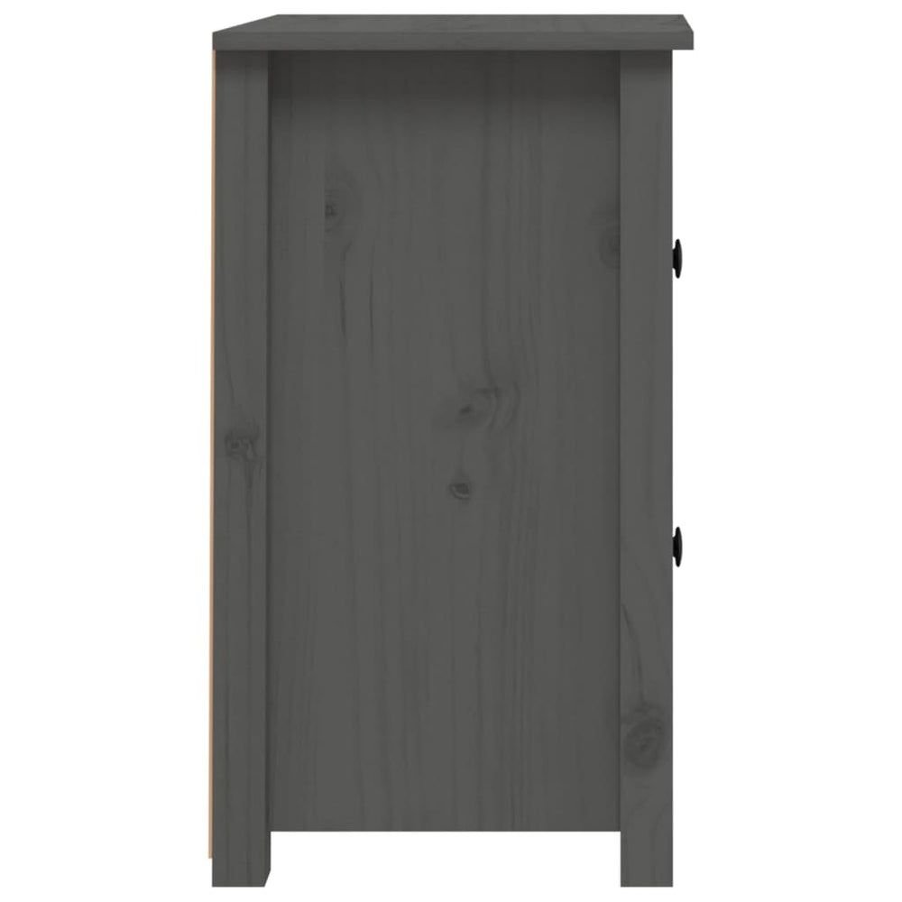 Nachtkastje 40x35x61,5 cm massief grenenhout grijs MeubelReus