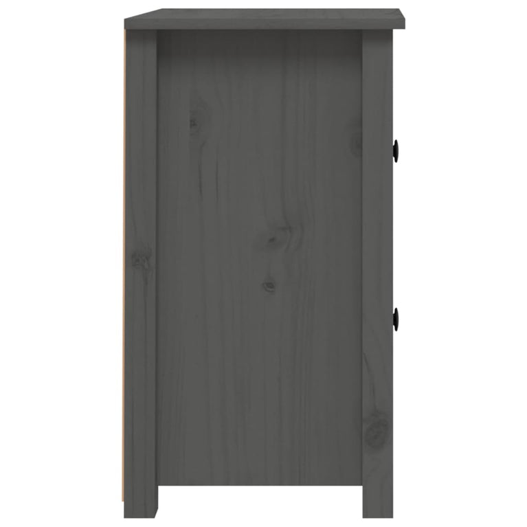 Nachtkastje 40x35x61,5 cm massief grenenhout grijs MeubelReus