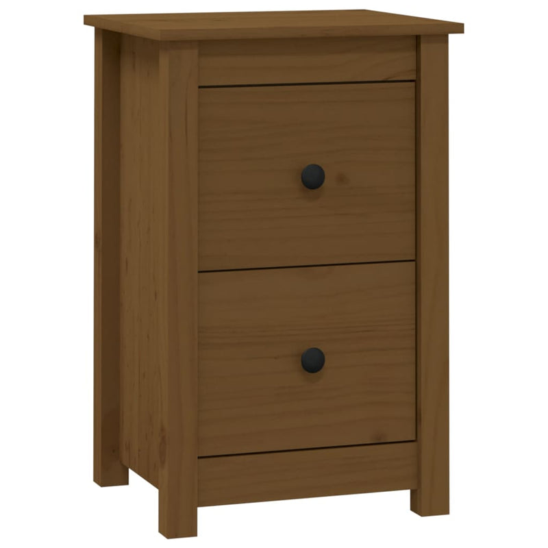 Nachtkastje 40x35x61,5 cm massief grenenhout honingbruin MeubelReus