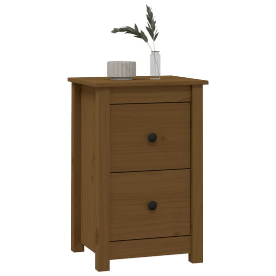 Nachtkastje 40x35x61,5 cm massief grenenhout honingbruin MeubelReus