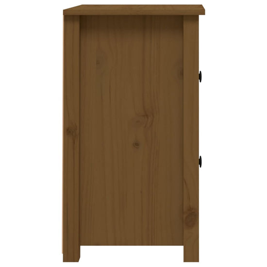 Nachtkastjes 2 st 40x35x61,5 cm massief grenenhout honingbruin MeubelReus