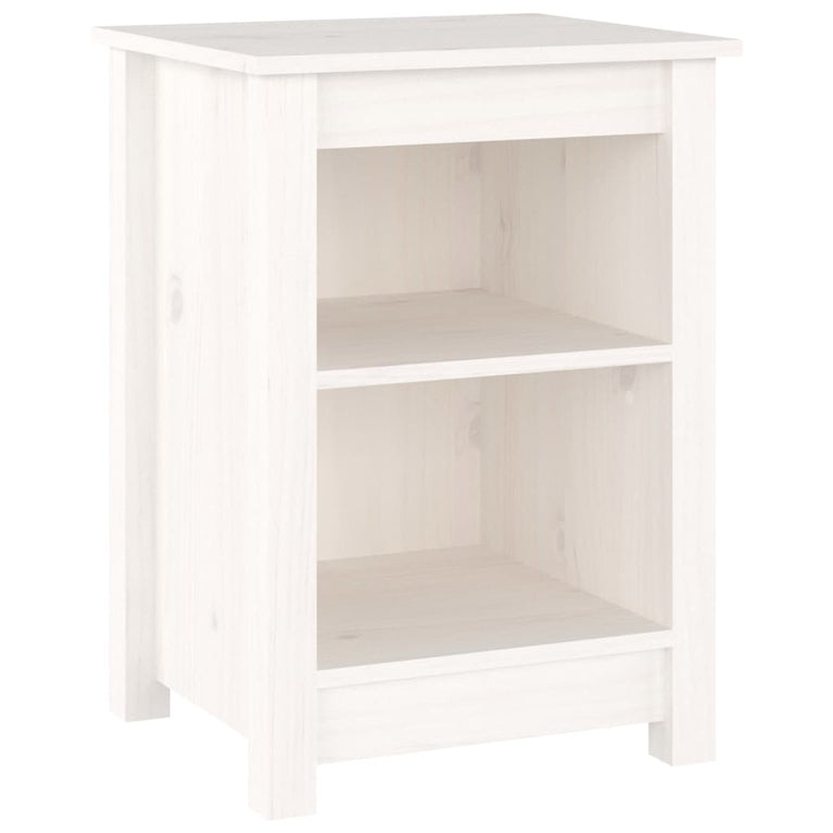 Nachtkastjes 2 st 40x35x55 cm massief grenenhout wit MeubelReus