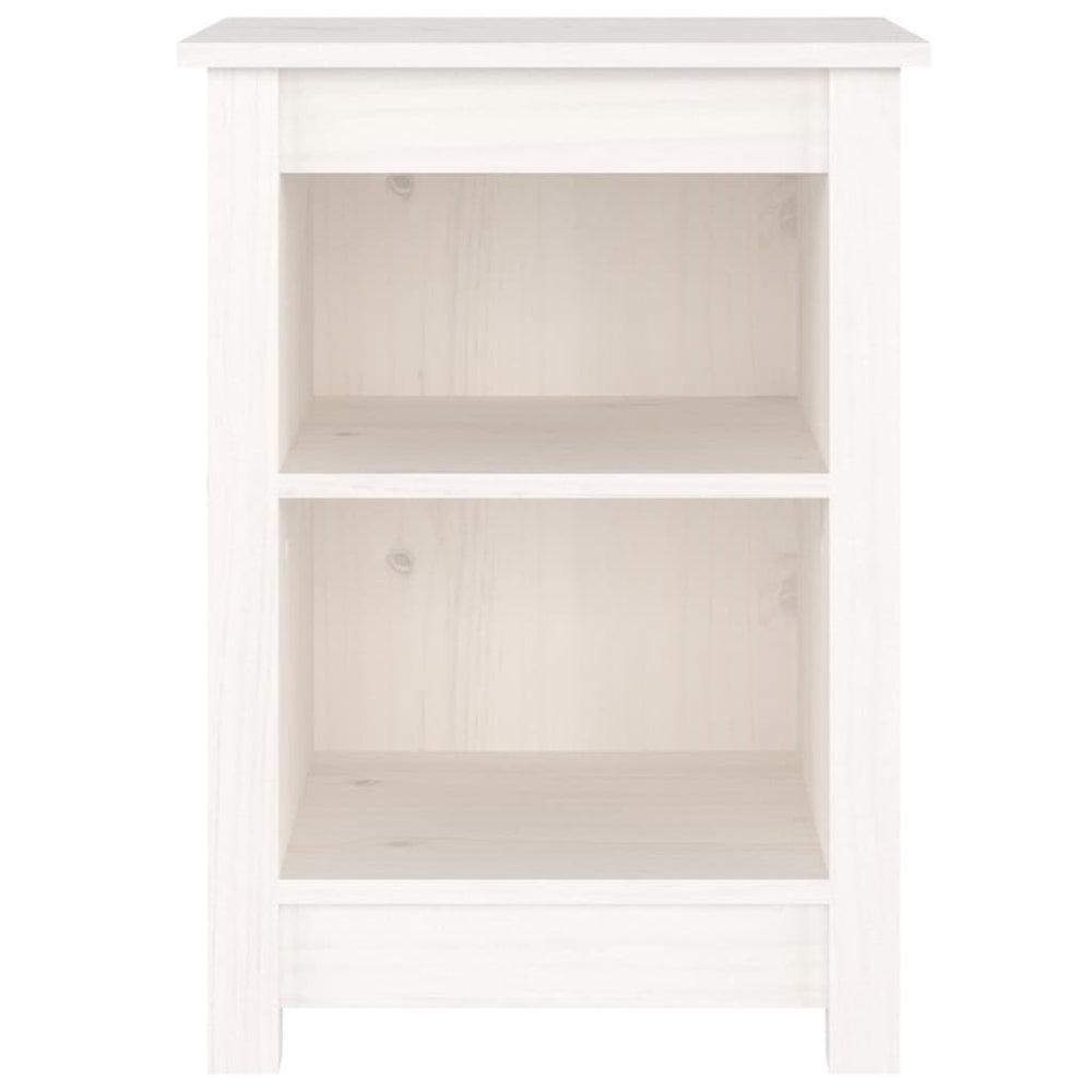 Nachtkastjes 2 st 40x35x55 cm massief grenenhout wit MeubelReus