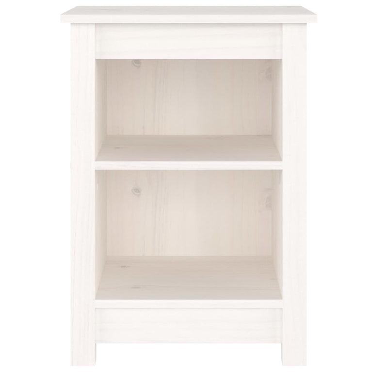 Nachtkastjes 2 st 40x35x55 cm massief grenenhout wit MeubelReus