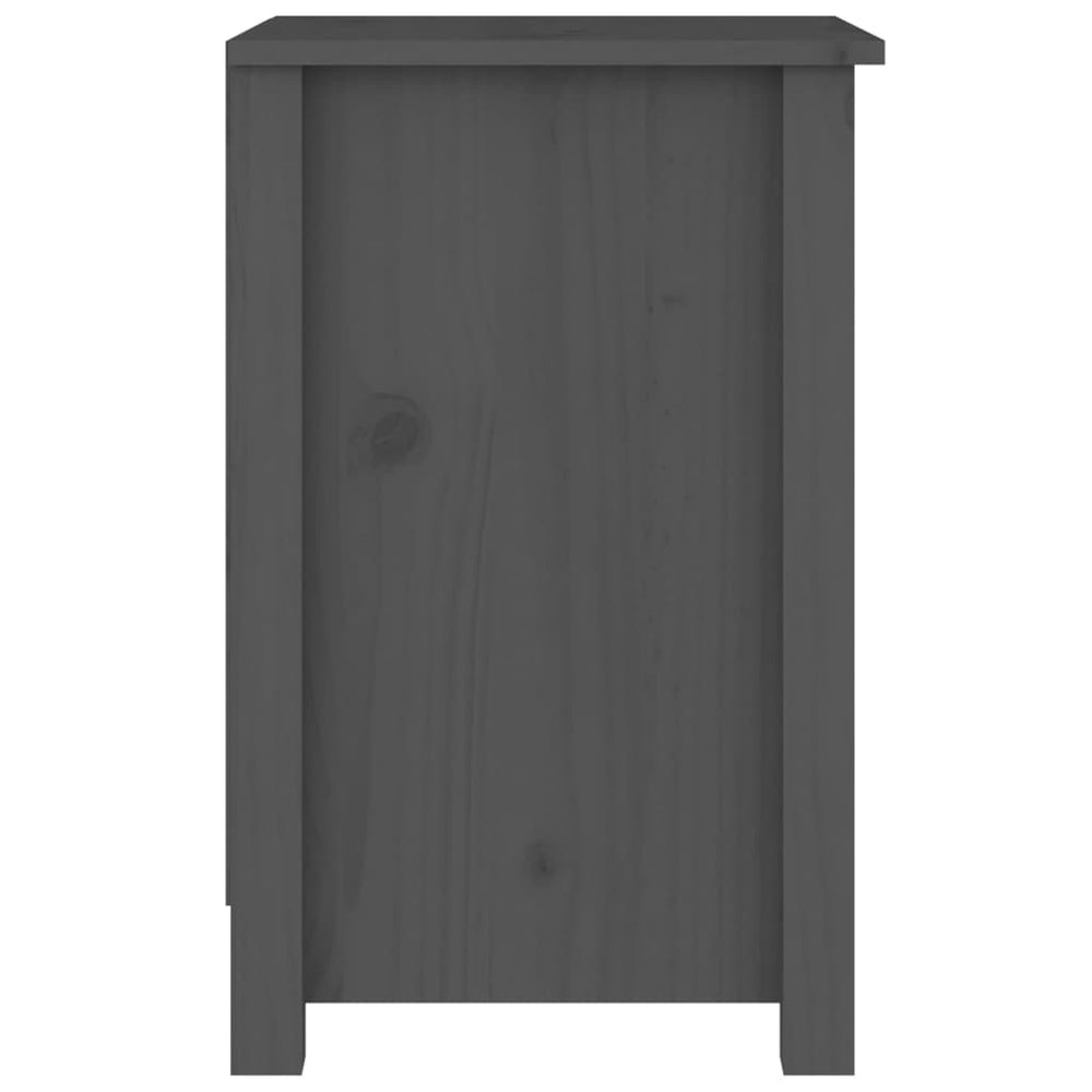 Nachtkastje 40x35x55 cm massief grenenhout grijs MeubelReus