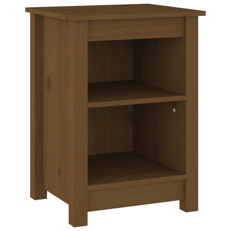 Nachtkastje 40x35x55 cm massief grenenhout honingbruin MeubelReus