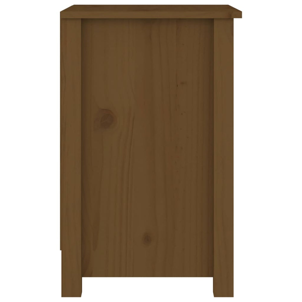 Nachtkastje 40x35x55 cm massief grenenhout honingbruin MeubelReus