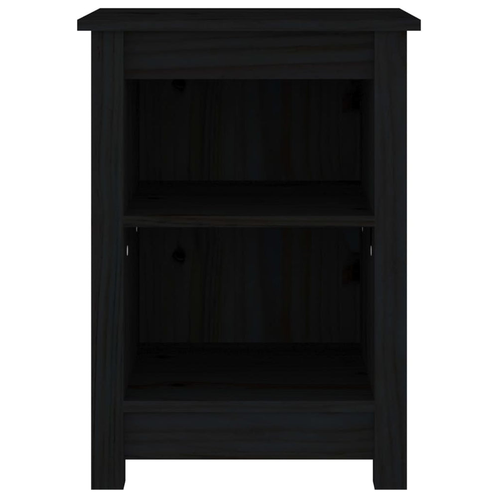 Nachtkastjes 2 st 40x35x55 cm massief grenenhout zwart MeubelReus