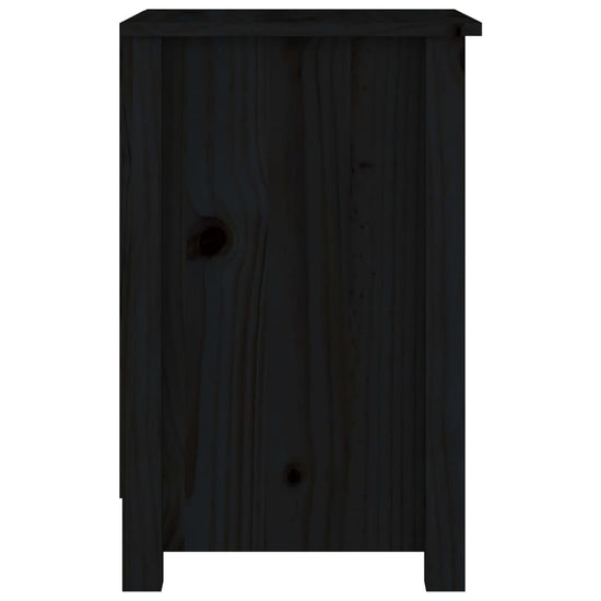 Nachtkastjes 2 st 40x35x55 cm massief grenenhout zwart MeubelReus