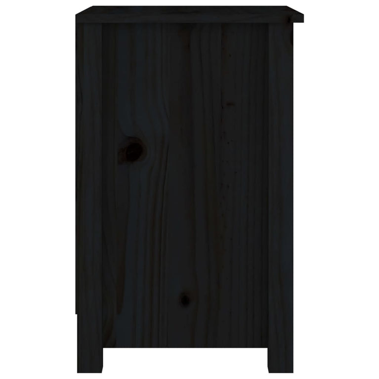 Nachtkastjes 2 st 40x35x55 cm massief grenenhout zwart MeubelReus