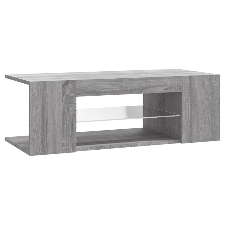 Tv-meubel met LED-verlichting 90x39x30 cm grijs sonoma eiken MeubelReus