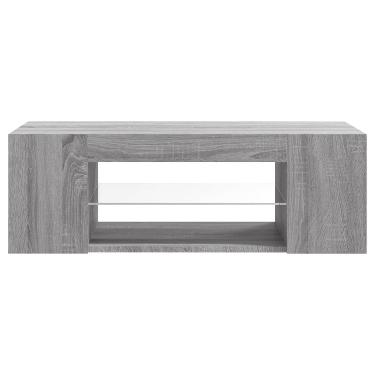 Tv-meubel met LED-verlichting 90x39x30 cm grijs sonoma eiken MeubelReus