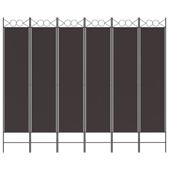 Kamerscherm met 6 panelen 240x200 cm stof bruin MeubelReus