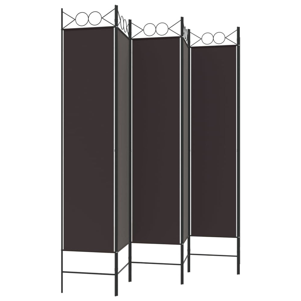 Kamerscherm met 6 panelen 240x200 cm stof bruin MeubelReus