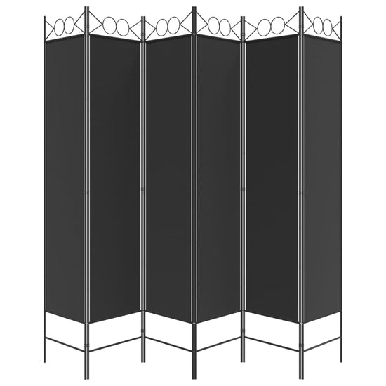 Kamerscherm met 6 panelen 240x200 cm stof zwart MeubelReus