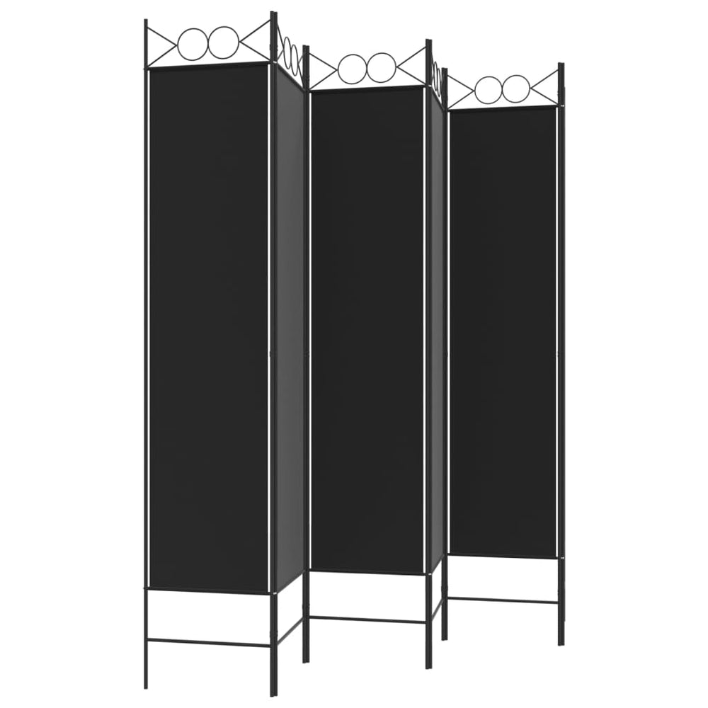 Kamerscherm met 6 panelen 240x200 cm stof zwart MeubelReus