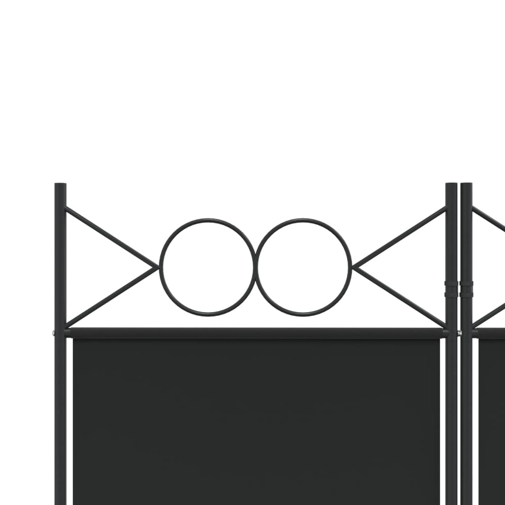 Kamerscherm met 6 panelen 240x200 cm stof zwart MeubelReus