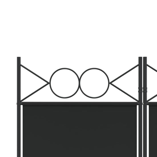 Kamerscherm met 6 panelen 240x200 cm stof zwart MeubelReus