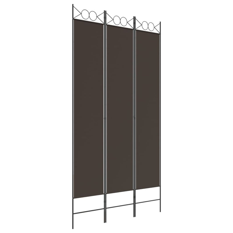 Kamerscherm met 3 panelen 120x220 cm stof bruin MeubelReus