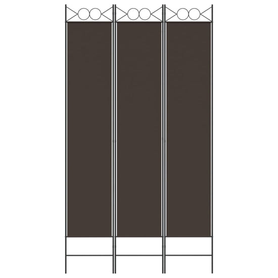Kamerscherm met 3 panelen 120x220 cm stof bruin MeubelReus