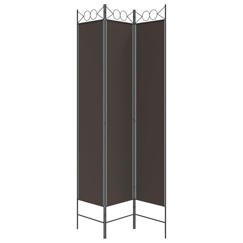 Kamerscherm met 3 panelen 120x220 cm stof bruin MeubelReus