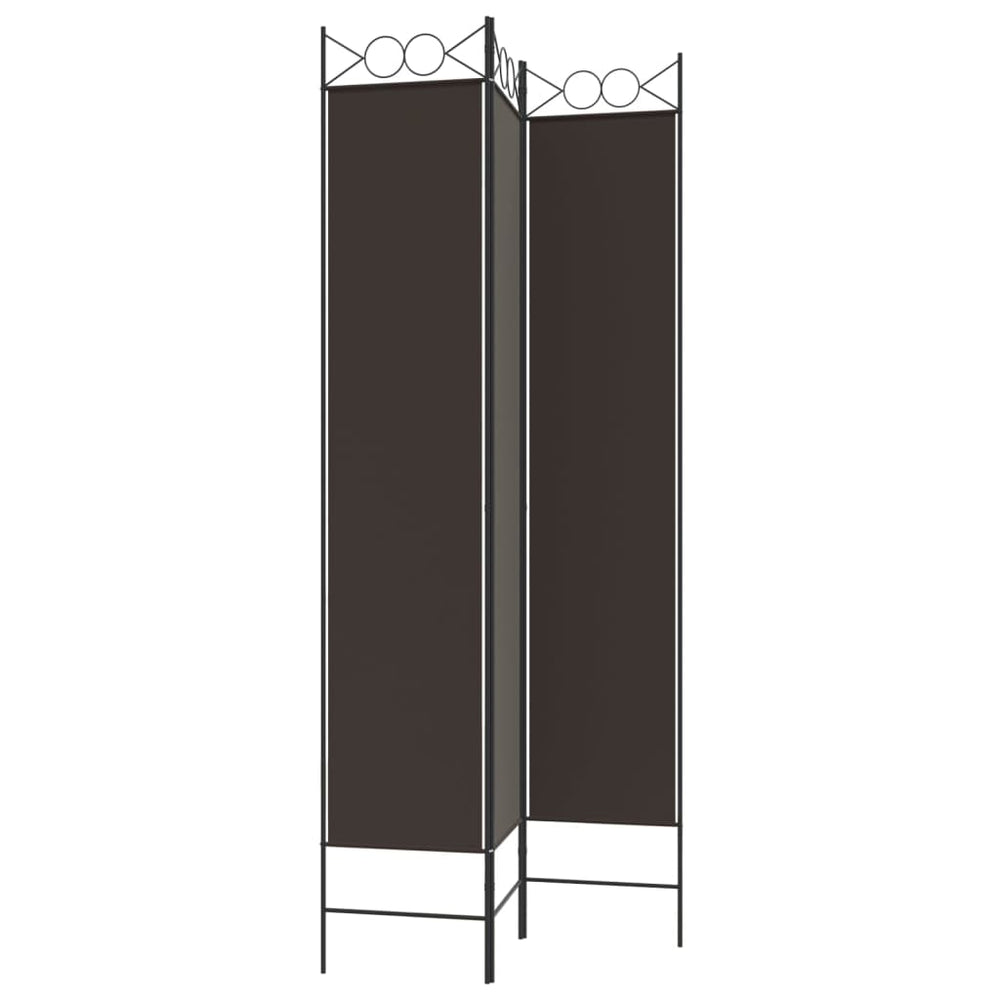 Kamerscherm met 3 panelen 120x220 cm stof bruin MeubelReus