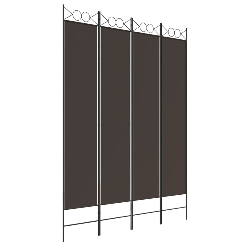 vidaXL Kamerscherm met 4 panelen 160x220 cm stof bruin MeubelReus