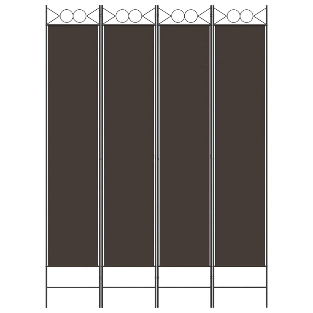 vidaXL Kamerscherm met 4 panelen 160x220 cm stof bruin MeubelReus
