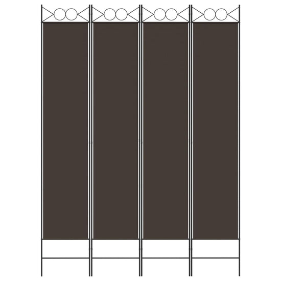 vidaXL Kamerscherm met 4 panelen 160x220 cm stof bruin MeubelReus