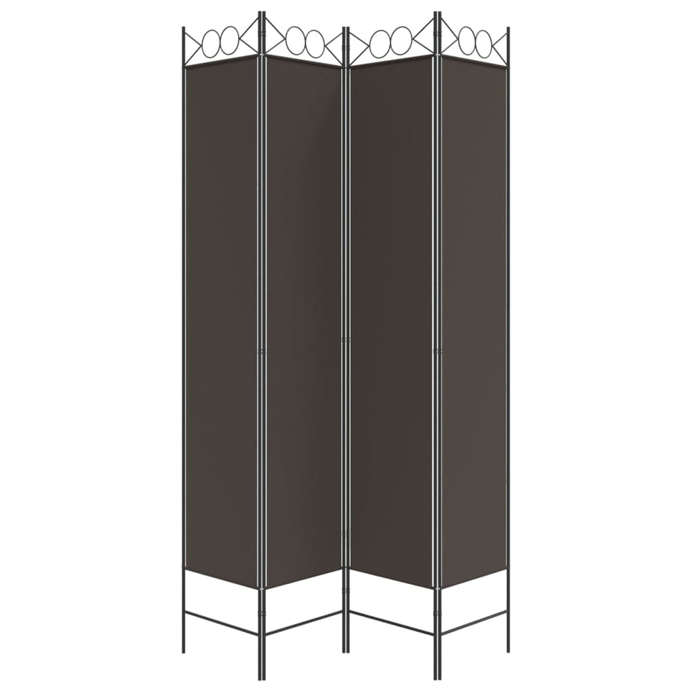 vidaXL Kamerscherm met 4 panelen 160x220 cm stof bruin MeubelReus