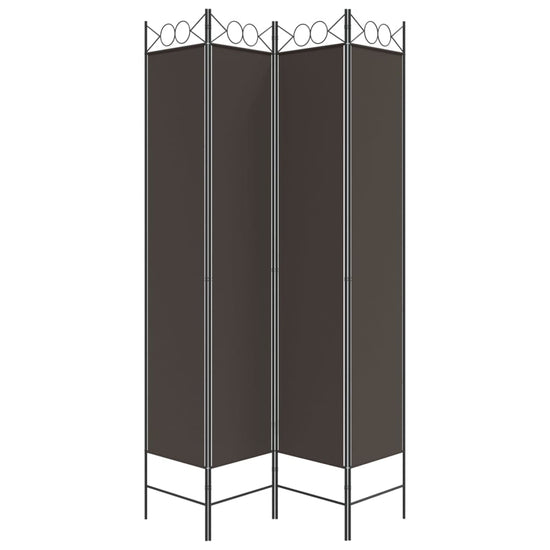 vidaXL Kamerscherm met 4 panelen 160x220 cm stof bruin MeubelReus