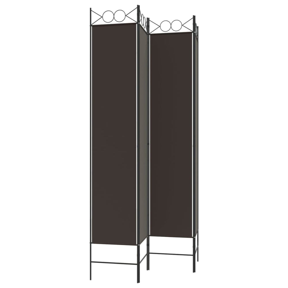 vidaXL Kamerscherm met 4 panelen 160x220 cm stof bruin MeubelReus