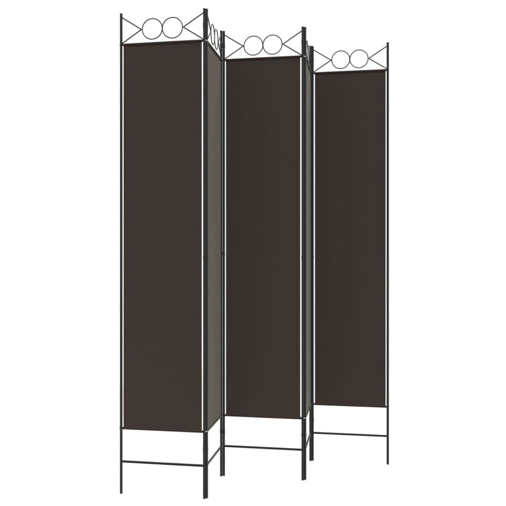 vidaXL Kamerscherm met 5 panelen 200x220 cm stof bruin MeubelReus