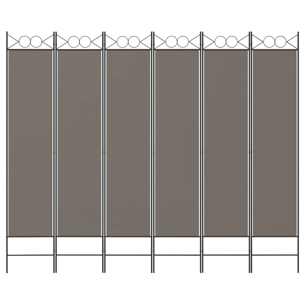 vidaXL Kamerscherm met 6 panelen 240x220 cm stof antracietkleurig MeubelReus