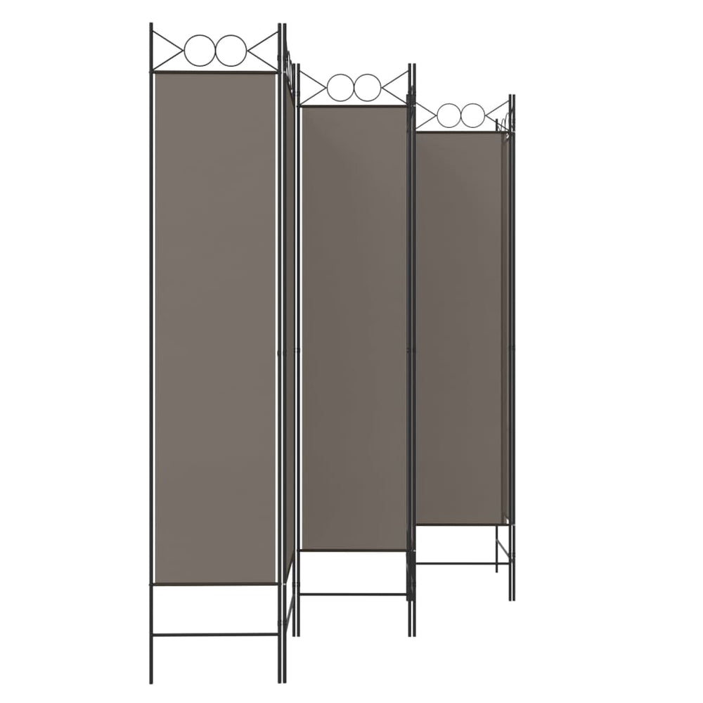 vidaXL Kamerscherm met 6 panelen 240x220 cm stof antracietkleurig MeubelReus