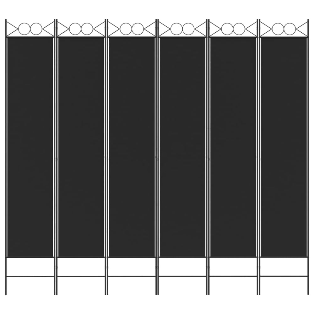 Kamerscherm met 6 panelen 240x220 cm stof zwart MeubelReus