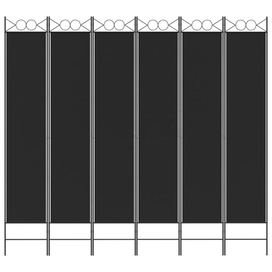 Kamerscherm met 6 panelen 240x220 cm stof zwart MeubelReus