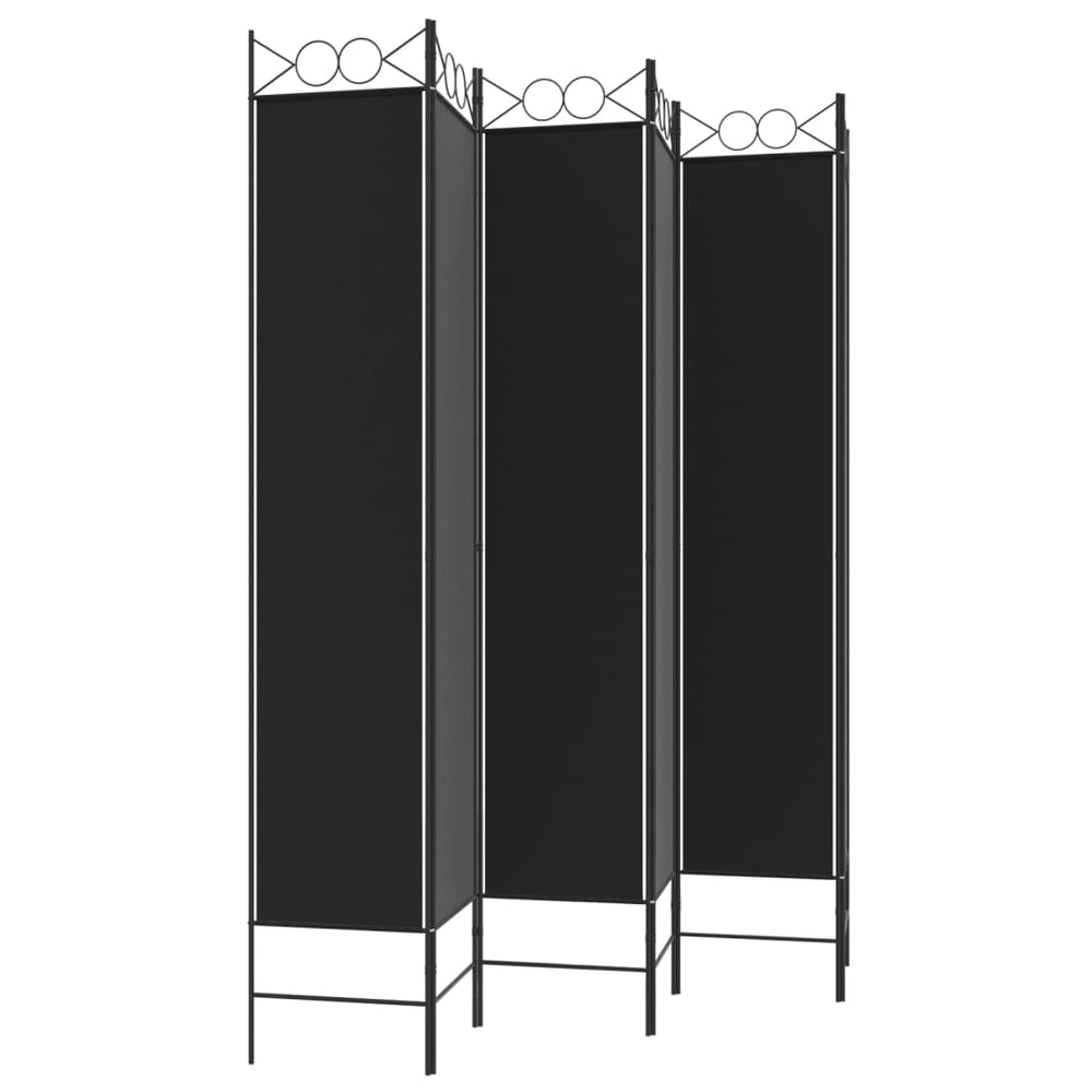 Kamerscherm met 6 panelen 240x220 cm stof zwart MeubelReus