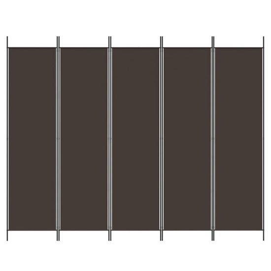 Kamerscherm met 5 panelen 250x200 cm stof bruin MeubelReus