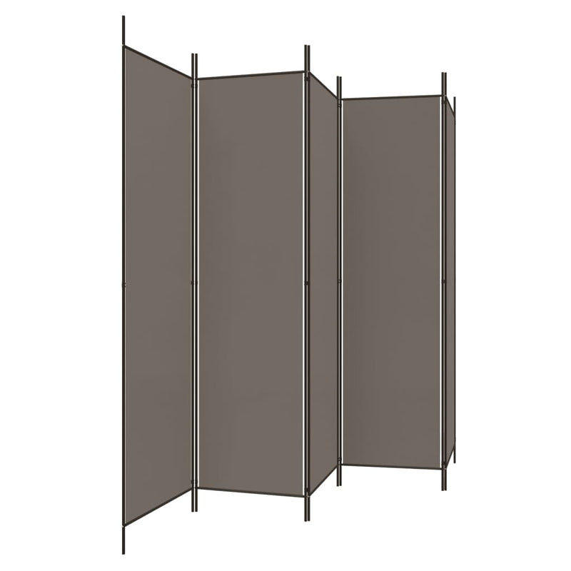 Kamerscherm met 5 panelen 300x200 cm stof antracietkleurig MeubelReus