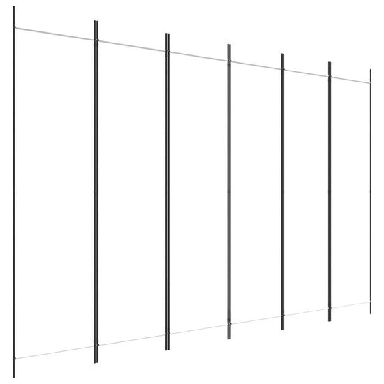 Kamerscherm met 6 panelen 300x200 cm stof wit MeubelReus