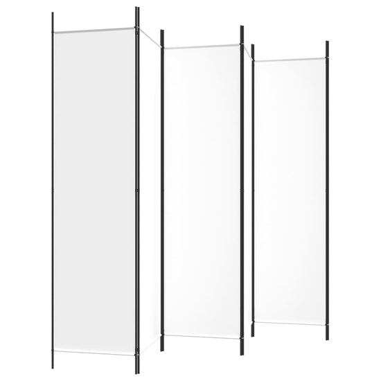 Kamerscherm met 6 panelen 300x200 cm stof wit MeubelReus