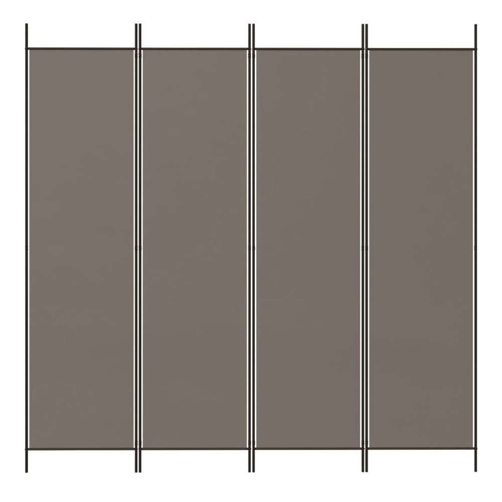 vidaXL Kamerscherm met 4 panelen 200x220 cm stof antracietkleurig MeubelReus