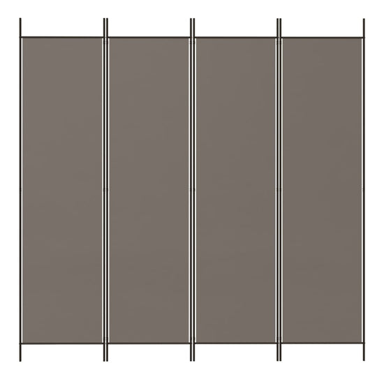 vidaXL Kamerscherm met 4 panelen 200x220 cm stof antracietkleurig MeubelReus