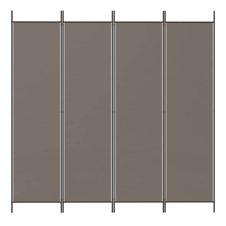 vidaXL Kamerscherm met 4 panelen 200x220 cm stof antracietkleurig MeubelReus