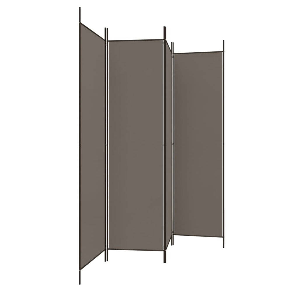vidaXL Kamerscherm met 4 panelen 200x220 cm stof antracietkleurig MeubelReus