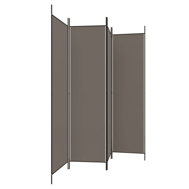 vidaXL Kamerscherm met 4 panelen 200x220 cm stof antracietkleurig MeubelReus