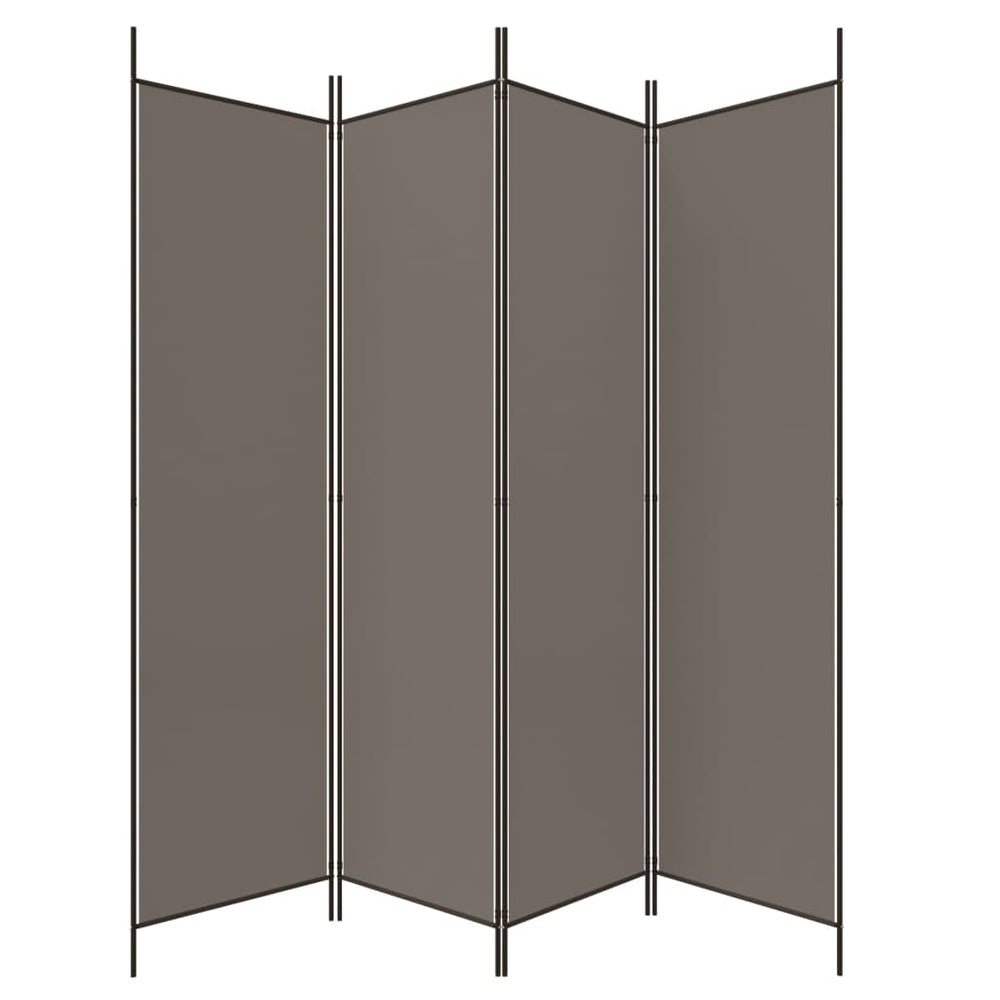 vidaXL Kamerscherm met 4 panelen 200x220 cm stof antracietkleurig MeubelReus