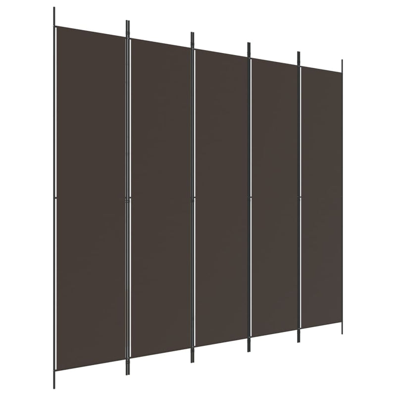 Kamerscherm met 5 panelen 250x220 cm stof bruin MeubelReus