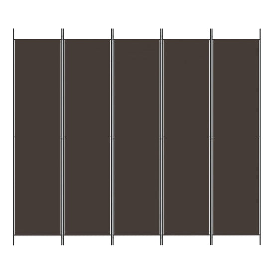 Kamerscherm met 5 panelen 250x220 cm stof bruin MeubelReus